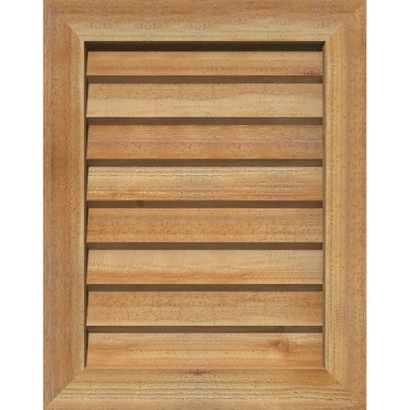 Vertical Gable Vent Non-Functional Western Red Cedar Gable Vent W/Decorative Face Frame, 30W X 20H